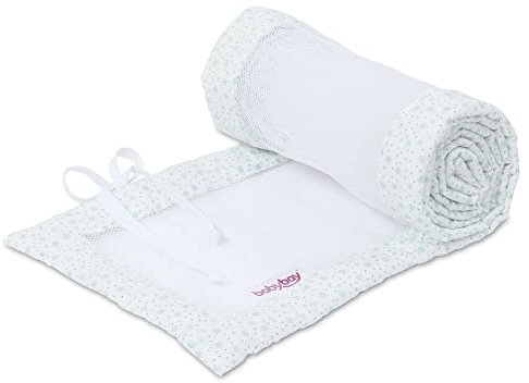 babybay Nestchen Mesh passend für Modell Boxspring XXL, weiß Glitzersterne mint