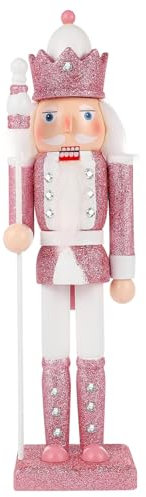 VALICLUD 1 Pezzo Di Schiaccianoci In Legno Decorazioni Natalizie Figure Di Schiaccianoci Natalizi Per Il Rosa Festivo Adatto ai Bambini