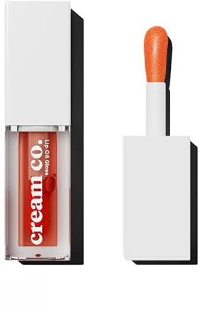 cream co. Lip Oil Gloss mit Vitamin E, Jojobaöl & Fruchtöle 5 ml, Vegan Glänzender Lipgloss für Voller Wirkende Lippen, Nicht Klebriges Nährendes Lippenöl, Hydrating Lippenpfleg, Passionsfrucht