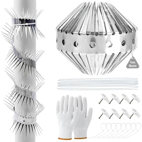 Marten protection, 100 cm, marten deterrent, barbed wire, fall pipe protection, marten display belt with accessories, marten defense, barbed wire, can be cut for fall pipe protection,