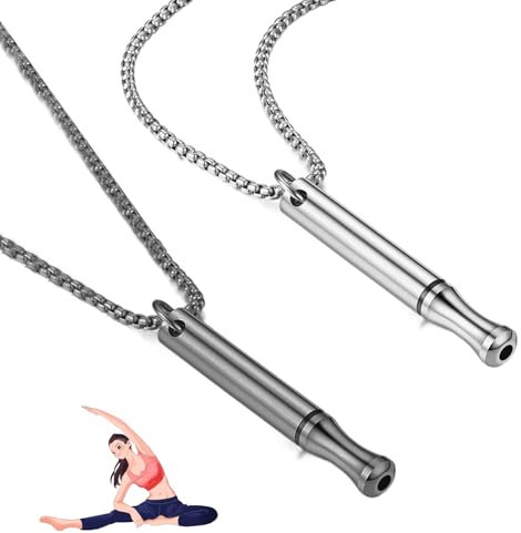 HSLPSM 2 Stück Halskette Rauchfrei Original, Rauchentwöhnung Hilfsmittel, Stressabbau Kette, Halskette Rauchfrei Raucherentwöhnung, Atemhalskette, Ideal Für Meditation, Beruhigung, Entspannung