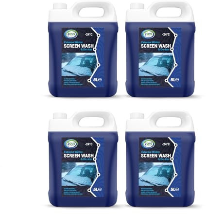 JOVS Screenwash 4x 5L Concentrate - Powerful De-Icer & Windscreen Cleaner (-24°C) | All-Season Antifreeze Screenwash for Cars, Smear-Free, Paint-Safe, Bug Remover, Streak-Free Cleaning Solution 20 L.