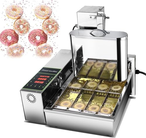 Piccola macchina per ciambelle 4 file macchina per ciambelle automatica con pannello di controllo intelligente per buffet del mercato notturno,110V