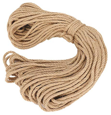 Sisal Rope 6mm 50m for Cat Scratcher, Cat Tree Replacement Parts, Hemp Twine for Crafts, Gardening, Home Decor, Pet Toy