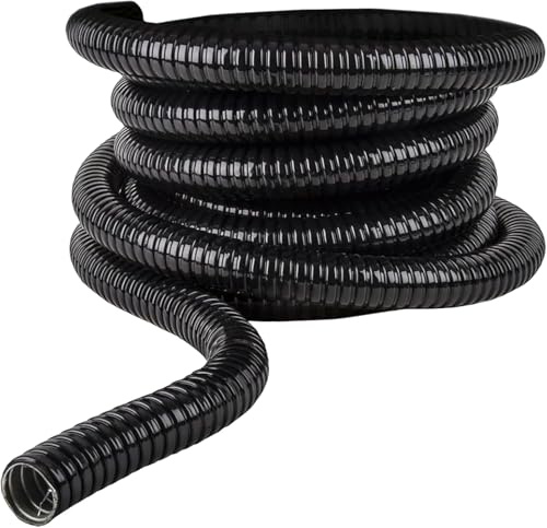 1STec 3m x 20mm IP67 Flexible PVC Coated Galvanised Steel Cable Protection Ducting Cover for Indoor Building Trunking Embedding or Outdoor Burial Underground Trenching in Garden Mud or Soil 3 Metre
