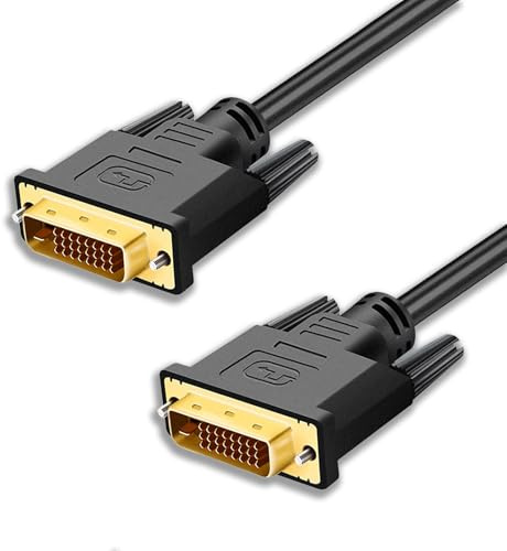 Cyberguys! Dual Link DVI Cable, 24+1/24+5 Gold-Plated Connectors w/Screw Lock – Supports 2560x1600@60Hz 1080P@120Hz, Bi-Directional DVI-D Cable for Gaming Monitor Projector Laptop Desktop, 10 ft