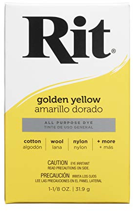Rit All-Purpose Powder Dye, Golden Yellow Allzweck-Pulverfarbe, goldgelb, Textil, 1-1/8 oz