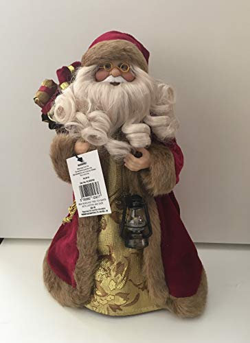 30cm Tree Top Santa or Free Standing Christmas Decoration - Red