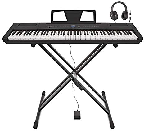 SDP-3 Stage-Piano von Gear4music mit Ständer Pedal und Kopfhörer