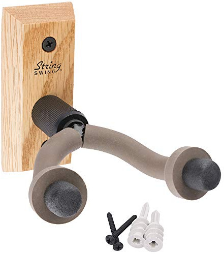 String Swing Guitar Hanger Wall Mount For Classical Guitars- Oak CC01-O Made in the USA