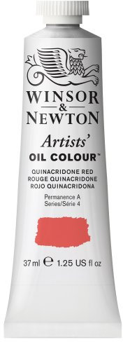Winsor & Newton 1214548 Artists Ölfarbe - 37ml Tube, Künstler - Ölfarbe mit höchstmöglicher Pigmentierung, höchste Lichtechtheit - Chinacridon Rot
