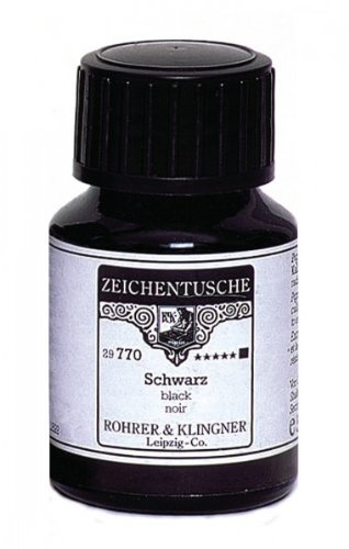 Rohrer & Klingner 50 ml Flasche Zeichentusche | Schwarz