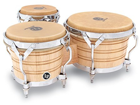 Latin Percussion LP202-AW Bongo Drum Natural / Chrome