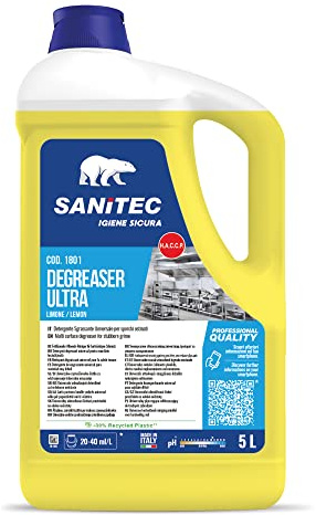 SANITEC igiene sicura Ultra - Smutsspray avfettningsmedel för ostinat, 5 kg - Citron
