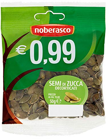 Semi di zucca decorticati 0,99 Noberasco- confezione da 12X50g