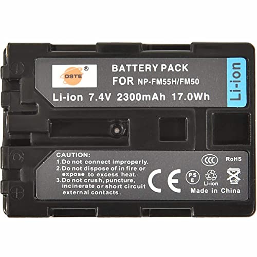DSTE Rechange Batterie pour Sony NP-FM50 NP-FM55H CCD-TR108 CCD-TR208 CCD-TR408 CCD-TR748 CCD-TRV106 CCD-TRV107 CCD-TRV108 DCR-PC103 DCR-PC104 DCR-PC105 DCR-PC110 PC115 PC120 DCR-PC300 PC330 DCR-TRV30