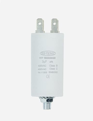 Kondensator, startkondensator, motorkondensator, arbetskondensator, MKP 3 µF 450 V