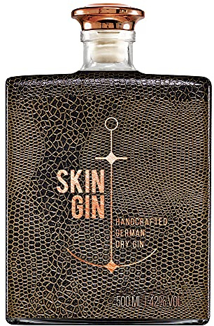 Skin Gin | Handcrafted German Gin | Reptile Brown, Manufaktur Gin aus dem Alten Land | Koriander-Grapefruit-Limetten | 42% 500ML
