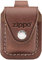 Zippo Ledertasche braun mit Schlaufe
