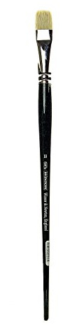 Winsor & Newton - Pinceles Winton para óleo o acrílico, pelo de cerda, mango largo,plano largo nº 10