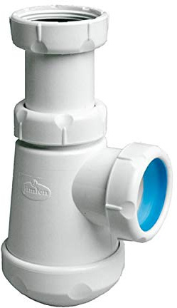 Jimten 004016 Sifon Bide S-69 1 1/4, Botella Corto Extensible, Salida Horizontal