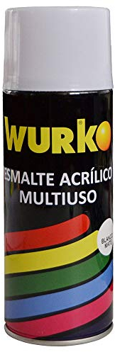 Wurko - Spray Pintura Esmalte Acrílica Blanco Electrodomésticos, Bote 400 ml, El embalaje puede variar