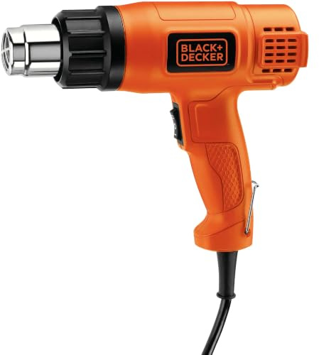 BLACK+DECKER Heat Gun for Crafts, Corded, Dual Heat Settings up to 1000 Degrees, 1350 Watt (HG1300)