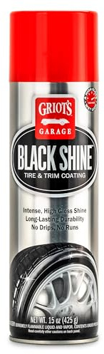 Griot's Garage Black Shine Tire and Trim Coating, Water-Resistant Dressing, Provides a High-Gloss Finish, Rain, and UV Protection, 10938, 15oz