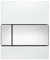 TECE Square Urinal Betätigungsplatte Glas weiß, Tasten Chrom glänzend 9242802