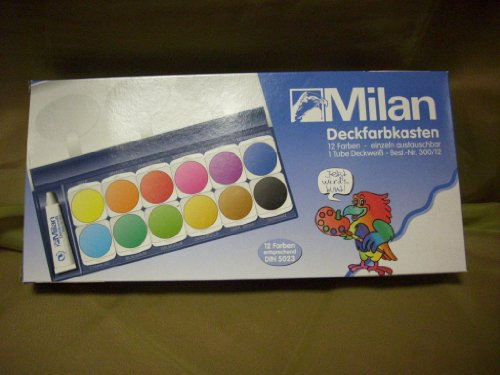 Stylex 300/12 - Deckfarbkasten 12 Farben 1 Tube Deckweiss