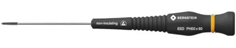 Bernstein KS Outils de tournevis avec manche antistatique, Taille 00, LONGUEUR de la lame 40 mm, 4–622