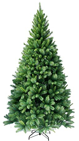 RS Trade 1101 Colorado-Mix 150 cm Weihnachtsbaum PVC künstlich (Ø ca. 91 cm) 620 Spitzen - Schnellaufbau Klapp-Schirmsystem, schwer entflammbar, unechter Tannenbaum inkl. Christbaum Ständer