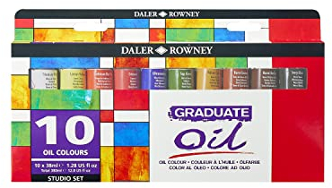 Daler Rowney 117900100 Graduate Öl-Selektion-Set, 38 ml, mehrfarbig, 10er Set