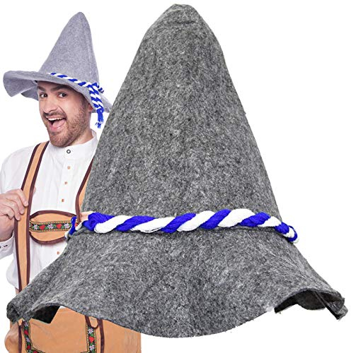 Seppelhut Filzhut Oktoberfest Fasching Karneval Hut (blau)
