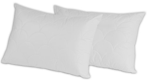Merino-Betten Hochwertiges Kopfkissen 50x80 Set | Schlafkissen | Innenkissen mit verstepptem Bezug | Serie Wolke