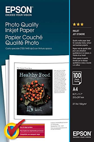 Epson A4 Photo Quality Inkjet Paper 102 g/m2, 100 Blatt