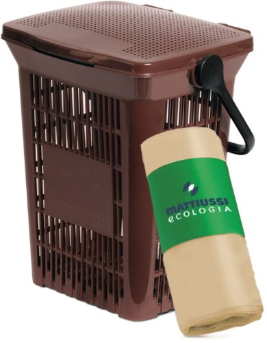 MATTIUSSI KIT RACCOLTA ORGANICO: UMIMAX+ 10LT e 50 sacchetti in carta per la raccolta dell'organico