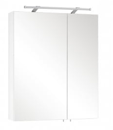 Schildmeyer 125095 Armario con Espejo, Blanco Brillante, 60 x 16 x 75 cm