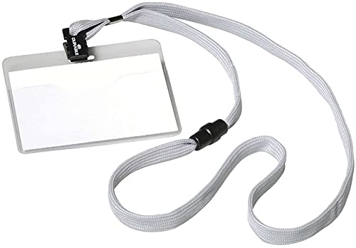 DURABLE 8139 10 Namensschild mit Textilband 10 mm, 90 x 60 mm, 10 Stück