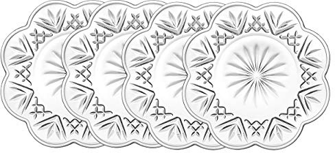 Godinger Lead Crystal Set of 4 Dublin Canape Plates