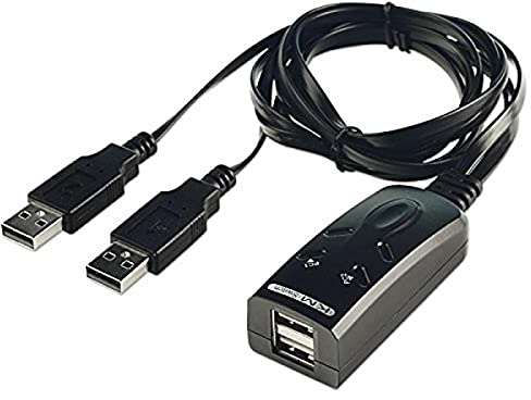 Lindy 32165 Negro interruptor KVM - Periférico de entrada (USB, USB, Negro, 1.1 m)