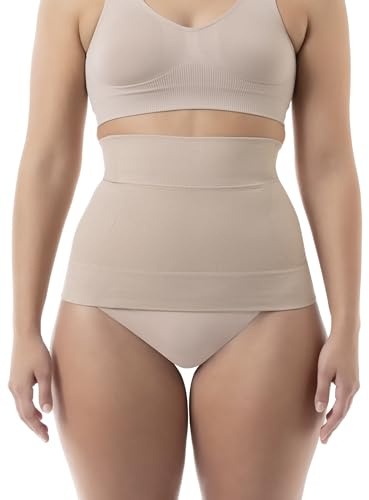 Farmacell 605 (Pulverfärg, L) Midjeformare Dam, Sömlös Shapewear med Magkontroll, Made in Italy