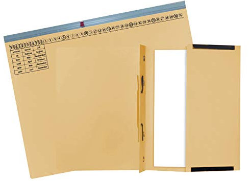 Exacompta 370222B 25er Pack Premium Kanzlei Hängehefter Exaflex Rechtsheftung, aus extra starkem Recycling Karton mit großer dehnbarer Tasche für Büro Kanzlei und Anwälte Blauer Engel Chamois