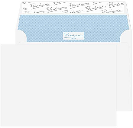 Blake Office 31214 Briefumschläge Haftklebung Ultra Weiß Wove C6 114 x 162 mm 120g/m² 50 Stück
