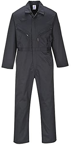 Portwest Zip Boilersuit, colorBlack talla Medium