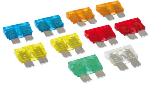 APA 29105 Kfz Flach-Stecksicherungen Set, Autosicherungen, 10 Stück