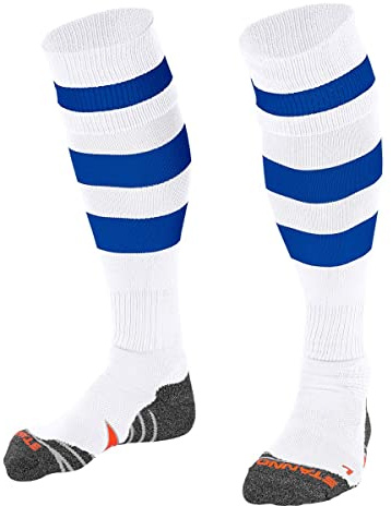 Stanno Sports Socken - Original -Socken - Socken mit Atmungsaktivem Kapazität und Knöchelschutz - Sportsocken - Anatomische Socken mit linken/rechten Indikatoren - Weiß - Größe 41/44