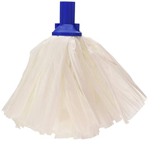 EXEL PSBU1210P Standard Big Mop, White and Blue (Pack of 10)