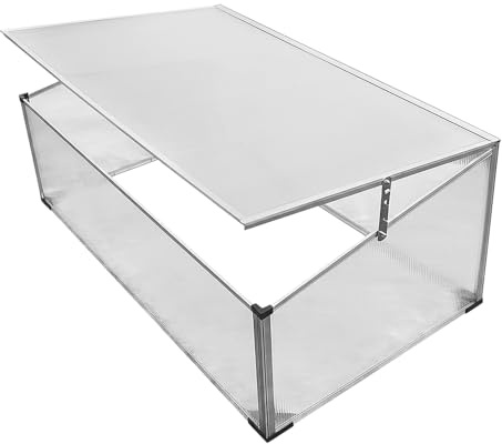 Zenport SH7005-ZD Folding Aluminum Cold Frame Greenhouse, Foldable, 3.3 x 1.6 x 1.3-Feet