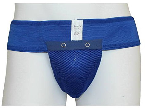 S.B.J - Sportland Tiefschutz/Unterleibschutz/Suspensorium für Herren, Farbe blau, Baumwolle, Gr. XL